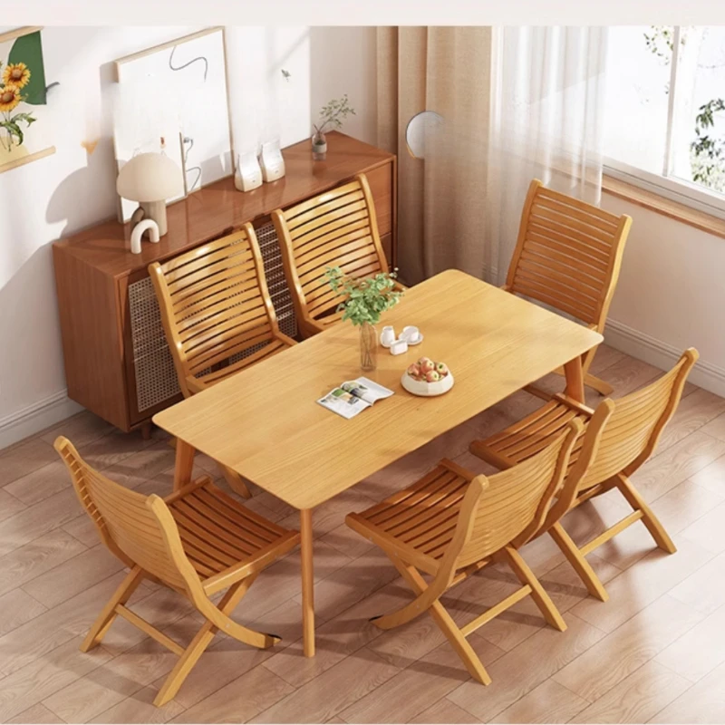 Bamboo Folding Armchair Lightweight Portable Chair for Fishing Space-Saving Wooden Seat for Home or Outdoor Activities Practical