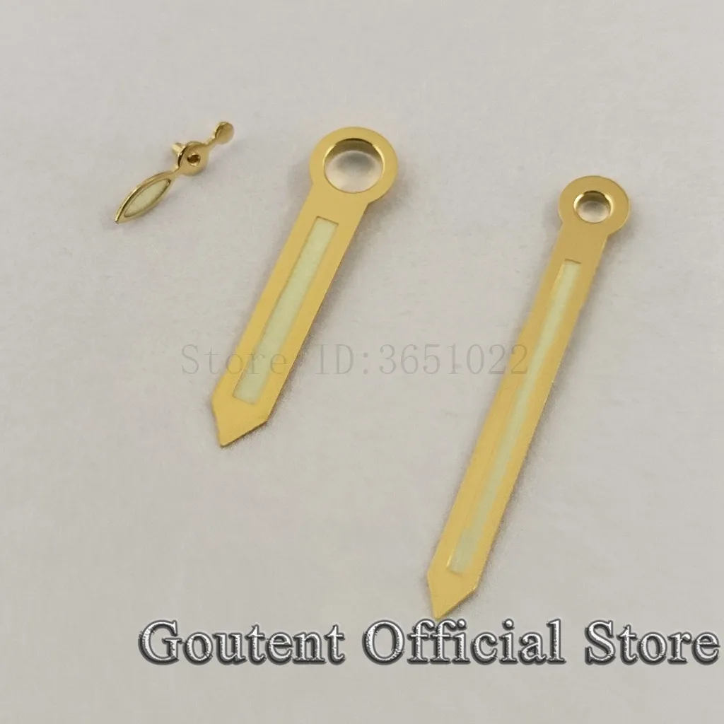 Kit Lancette Orologio Parnis Oro Rosa/Dorato Per Movimento Eta 6497/6498 Seagull St36