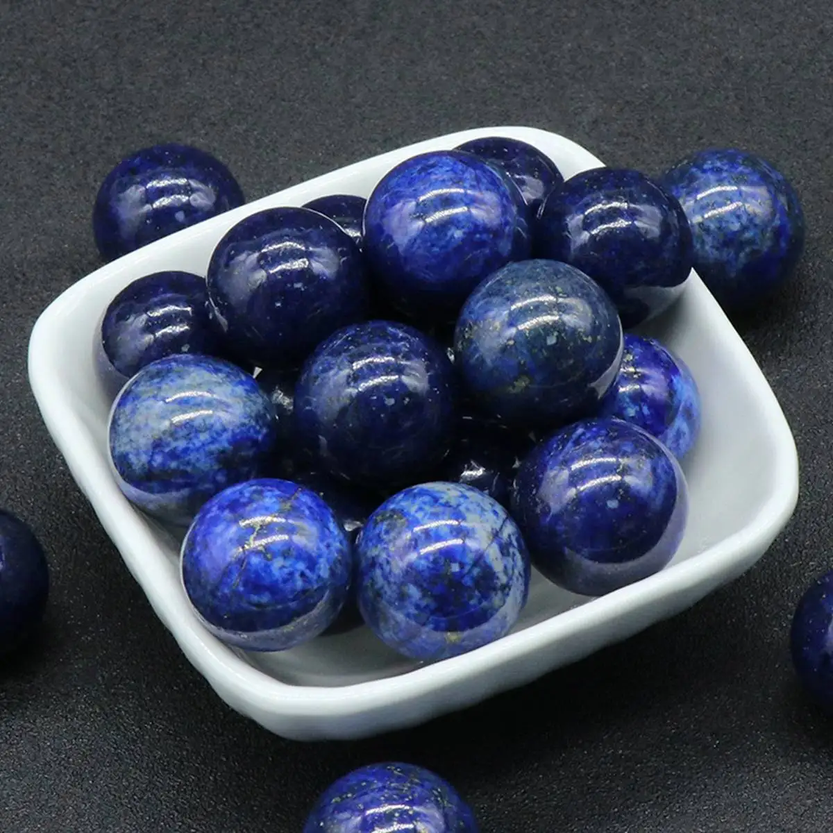 

20MM Lapis Lazuli Chakra Balls 10PCS for Stress Relief Meditation Balancing Home Decoration Bulks Crystal Spheres Polished
