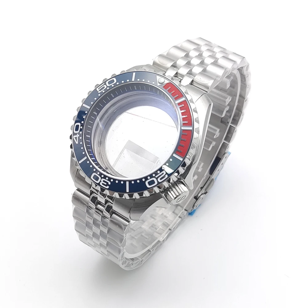 Vibrant 42mm Watch Case with Sloping Bezel