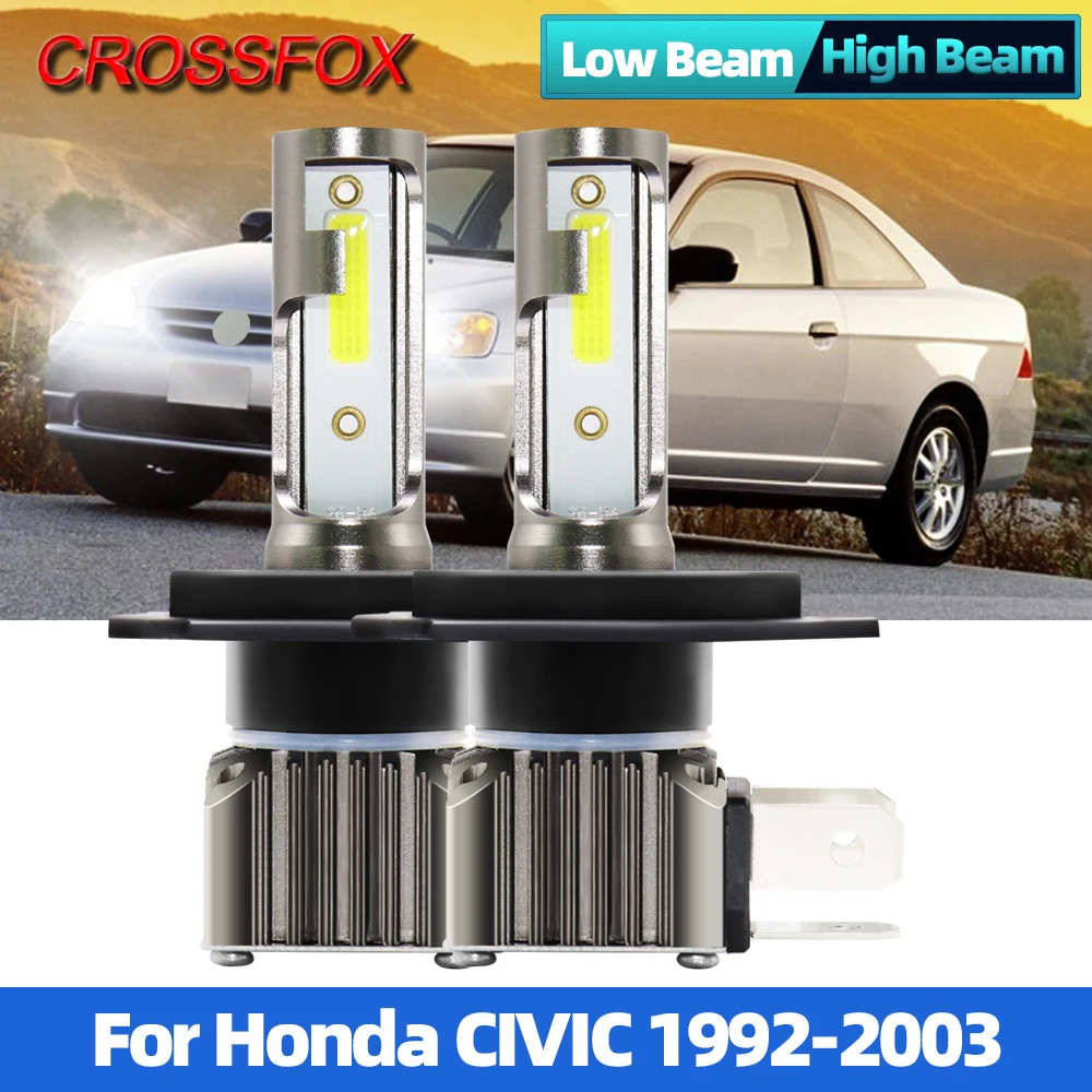 

H4 LED Headlight Bulb 12000LM 90W Canbus Car Headlamps 6000K High Low Beam For Honda CIVIC 1992-1998 1999 2000 2001 2002 2003