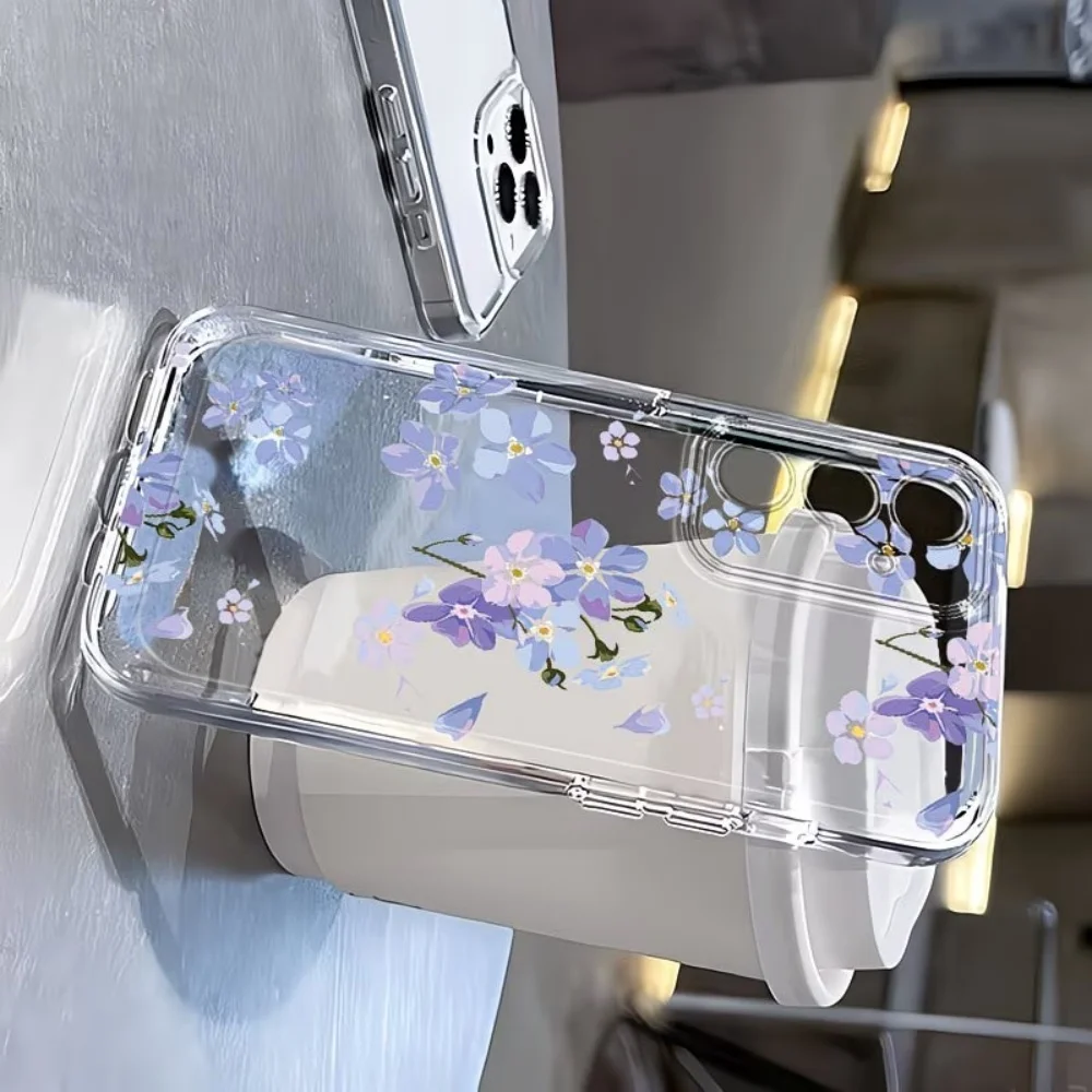 Watercolor Floral Clear Soft Anti-Fall Phone Case TPU Cover