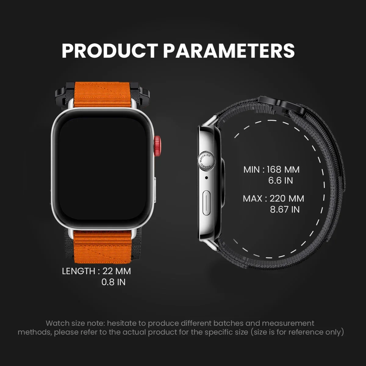 Trail Band Nylon Loop Strap - Sports Watchband Bracelet