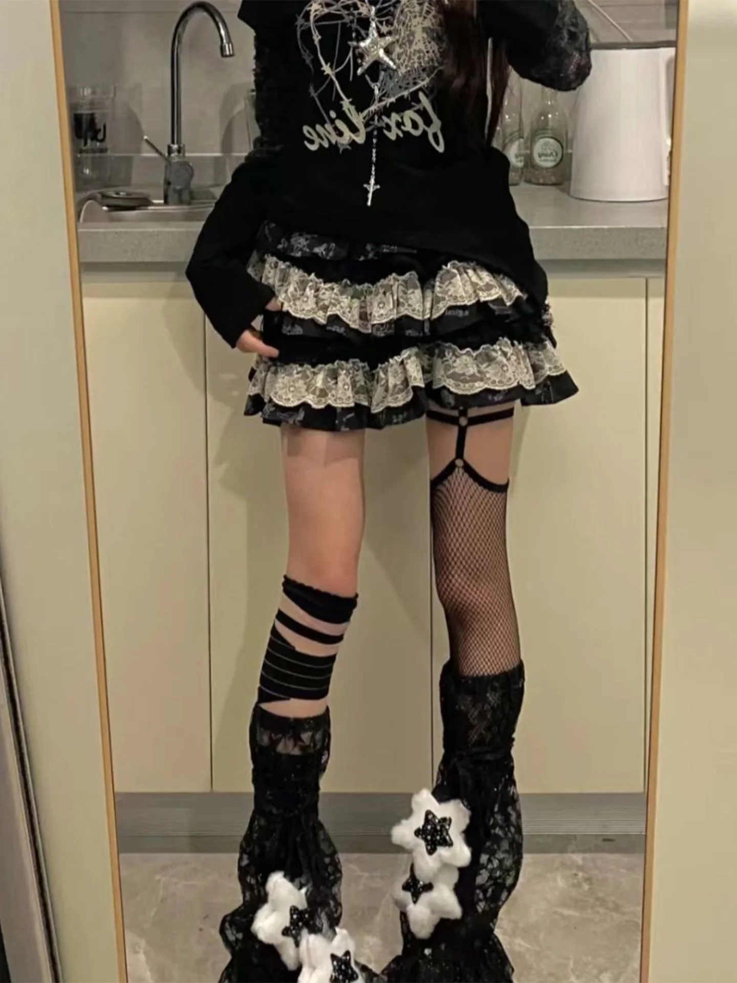 Y2K 밀레니엄 스파이시 걸 레이스 트림 케이크 스커트 여성 여름 스위트 쿨 펑크 하라주쿠 스몰 사이즈 플러피 하프 길이 숏 스커트 - AliExpress