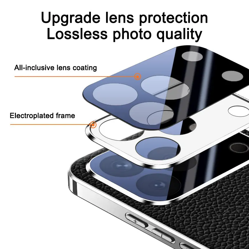 Luxury Leather Skin-Friendly Protective Back Cover for Honor 600 Pro - Lens Protection Bumper Case