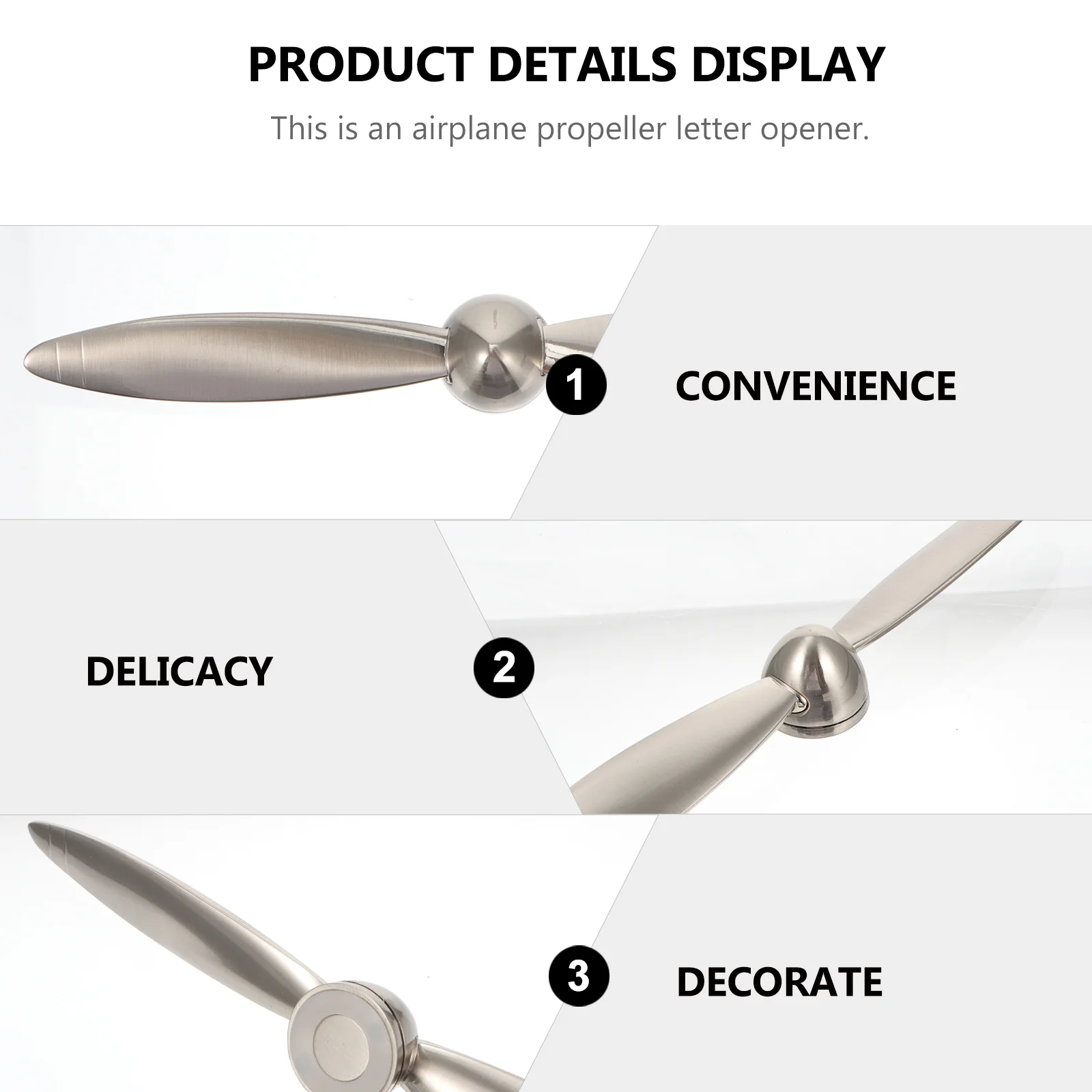 Mail Opener Envelope Paper Propeller Letter Opener Office Package Boxcutter Alloy Material Metal