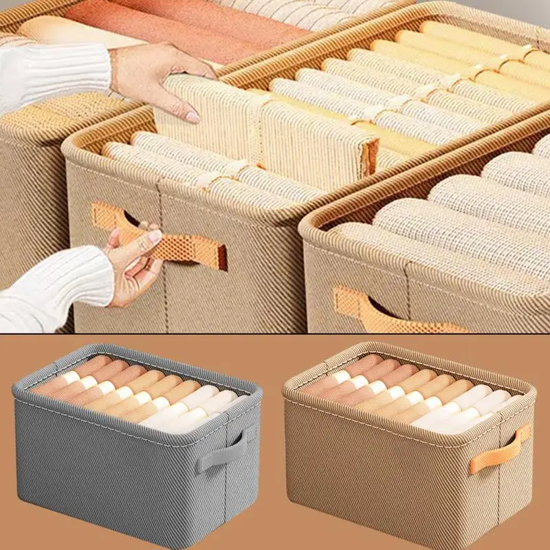 

Folding Wardrobe Storage Box Clothes Storage Box Home Wardrobe Layered Organizing Box, Clothing Pants Fabric Folding box