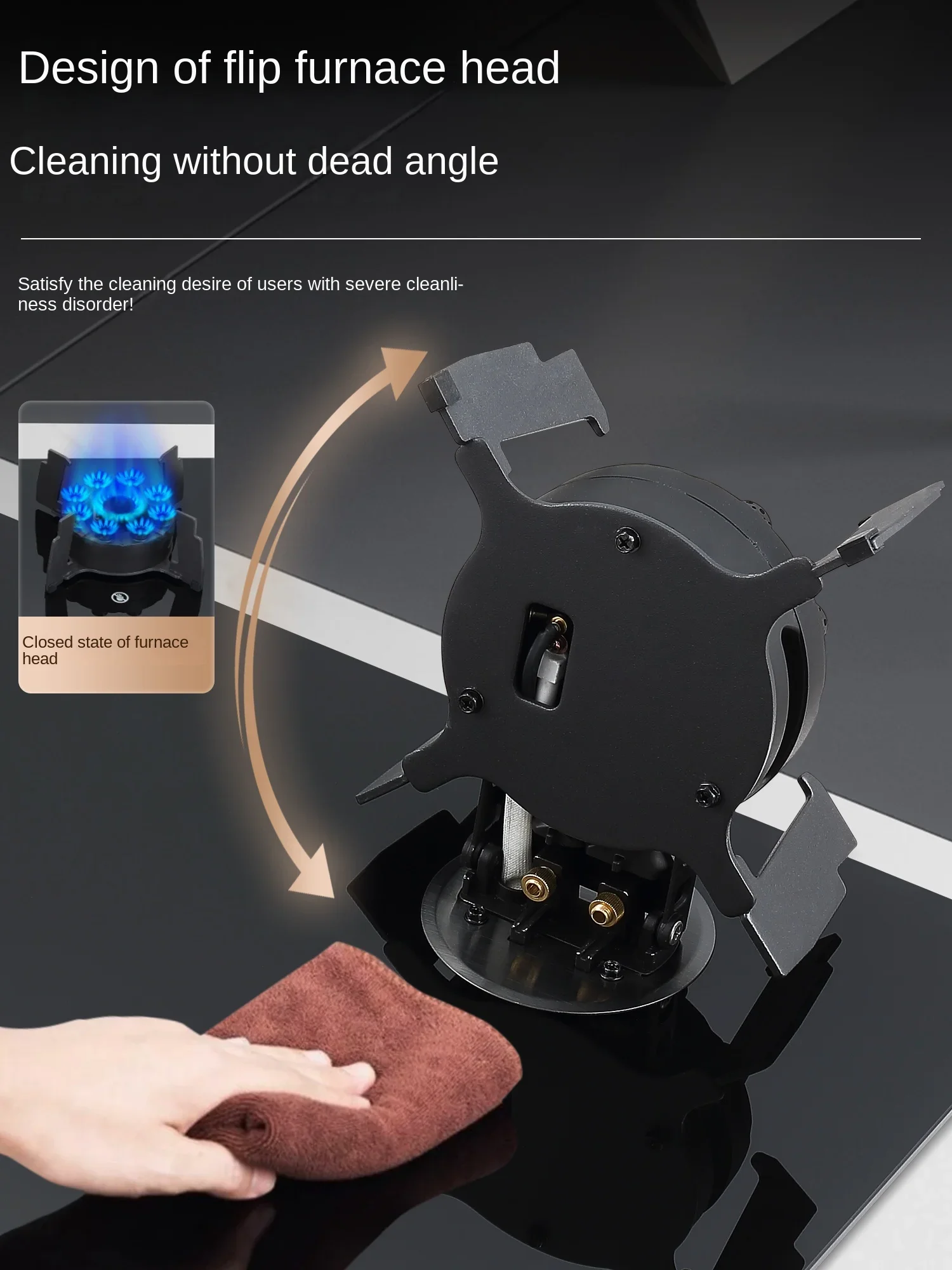 One gas and one electric dual-purpose natural gas liquefied stove concave induction cooktop embedded household double stove