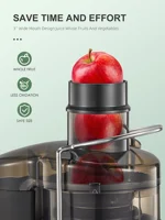 Product Description 0 1 1 Powerful & Efficient 500W powerful make the juicer machines can turn carrot/orange into smooth juice 2