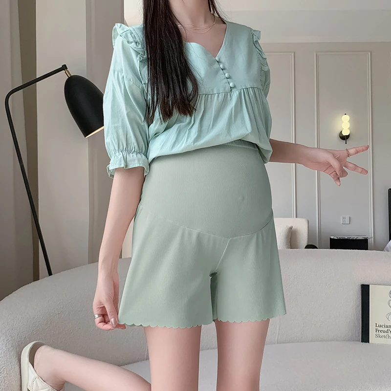 Summer Low-rise/High Waist Pregnant Women Security Trousers Skinny Pregnancy Shorts Stretched Maternity Shorts Pants