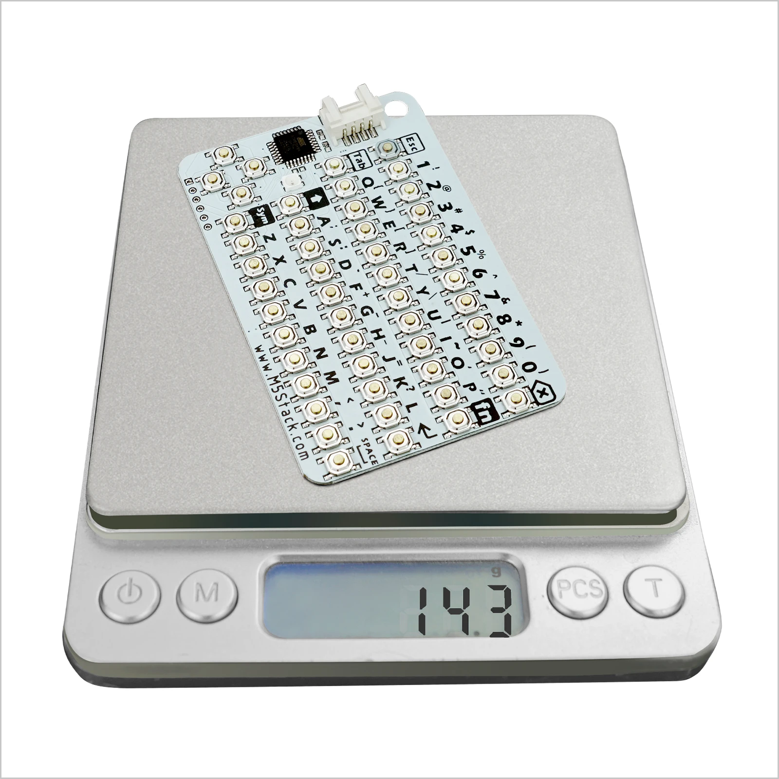 M5Stack Official CardKB v1.1 Mini 50-Key QWERTY Keyboard Unit with ATMega8A MCU I2C RGB LED Programmable for UIFlow (MEGA8A) keyboard keypad module