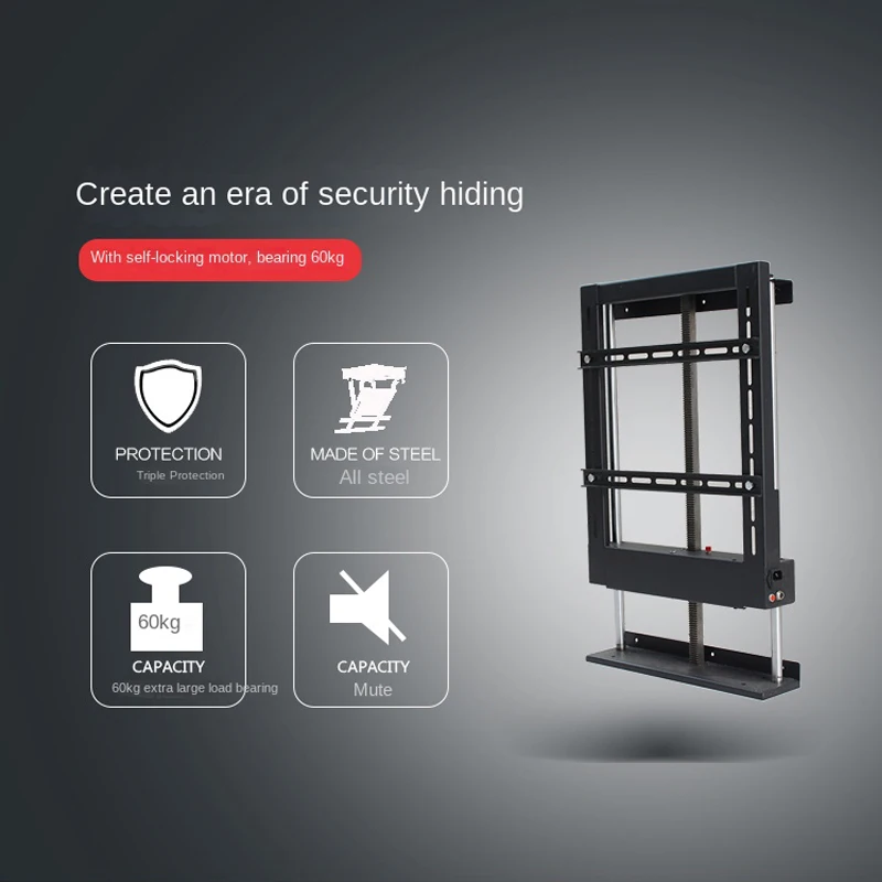 LCD TV lifting movement Electric TV cabinet partition lifter expansion bracket hanger 26-84 inches