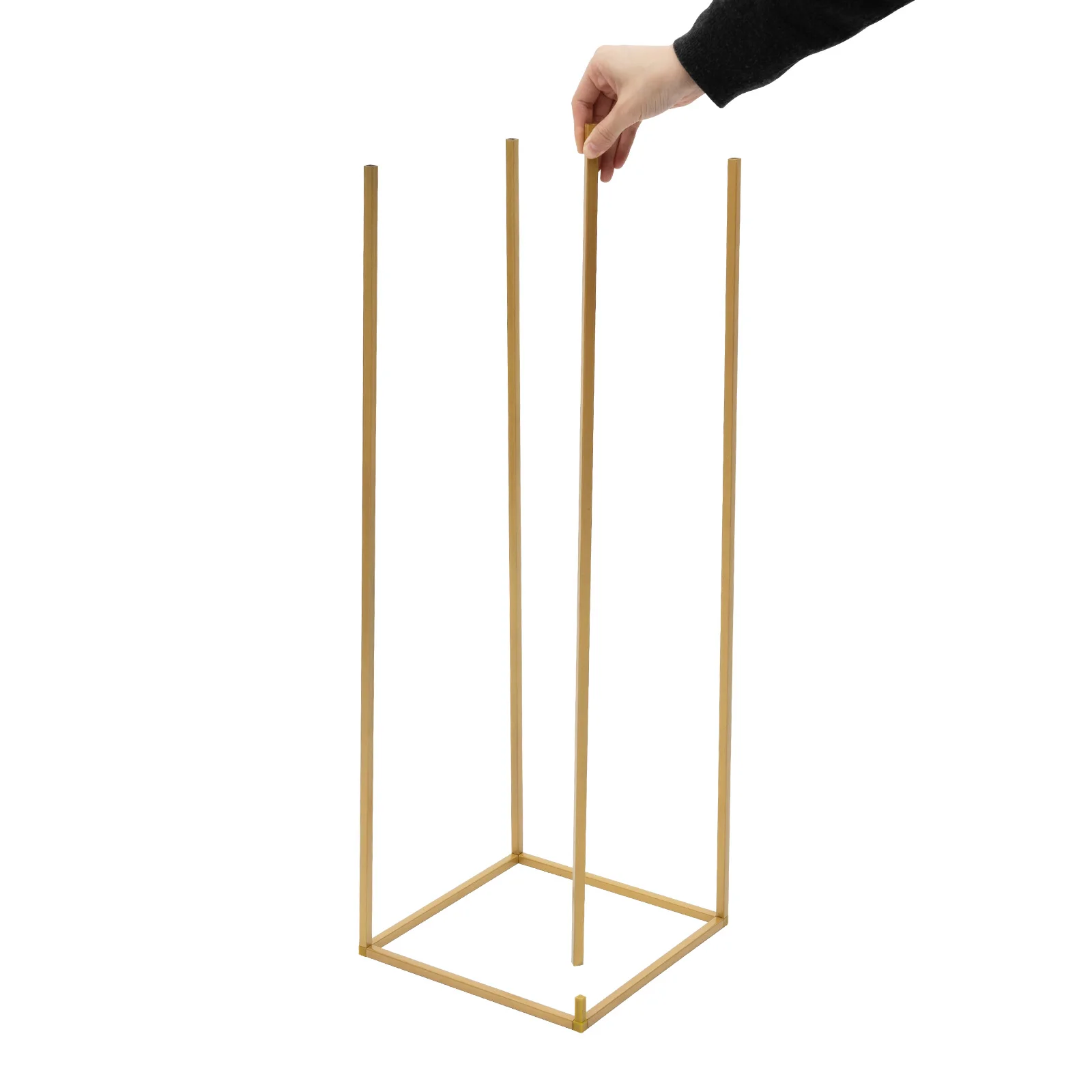 10 Stück Metall-Blumenständer Hochzeitstisch-Dekorationen 80 cm Hoch Geometrischer Goldener Hochzeits-Blumenvasenständer für Partys und Events – Detail 13