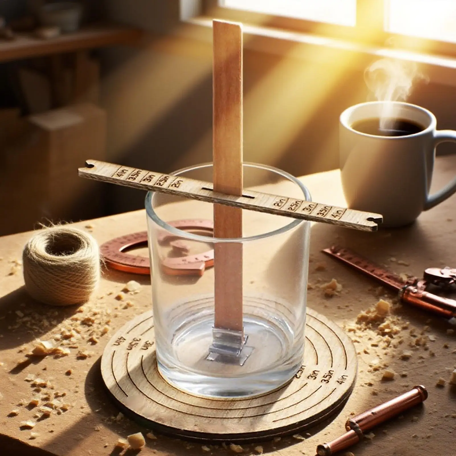 Wick Centering Tool Wick Stabilizer Candle Making Tool 2 Pieces Wooden Crafting Equipment Time-Saving for Home Fragrance