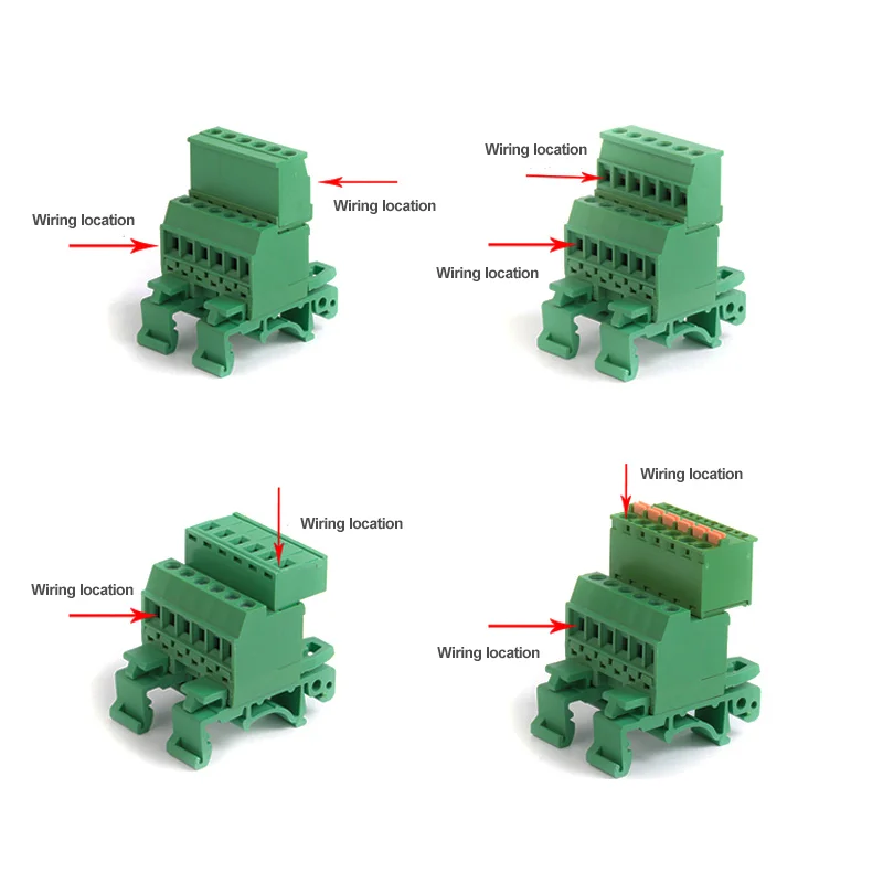 1Sets 2-20pin 2EDG-UVK-5.08mm Rail Terminal Block Pitch 5.08mm Screw Plug-in Terminal Blocks Connector Din Rail Mounting Instead pluggable terminal block connector