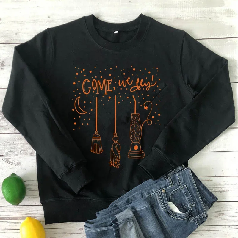 Come on guys, let's fly hoodie shirts, Sanderson Sisters shirts, Hocus Pocus, Halloween shirts, 100% cotton