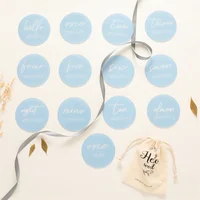 13pcs Baby Milestone Cards Acrylic Number Monthly Memorial Newborn Photography Props Accessories For Newborn Birth Day Gifts 5