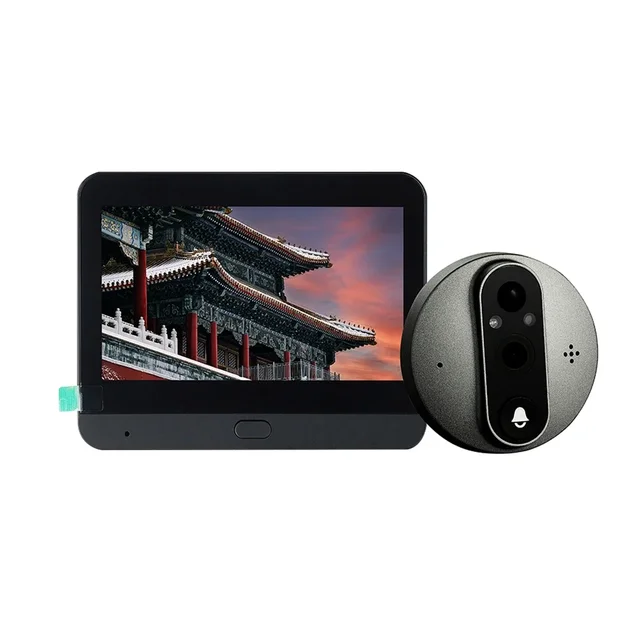 Smart Peephole Camera 4.3 IPS Screen Wireless Digital Door Bell PIR Motion Detection for Home Security Accessories 5