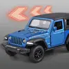 1/36 Jeep Wrangler Rubicon Off-Road Toy Car RMZ CiTY Diecast Miniature Vehicle Model Pull Back Collection Gift For Boys Kid 3