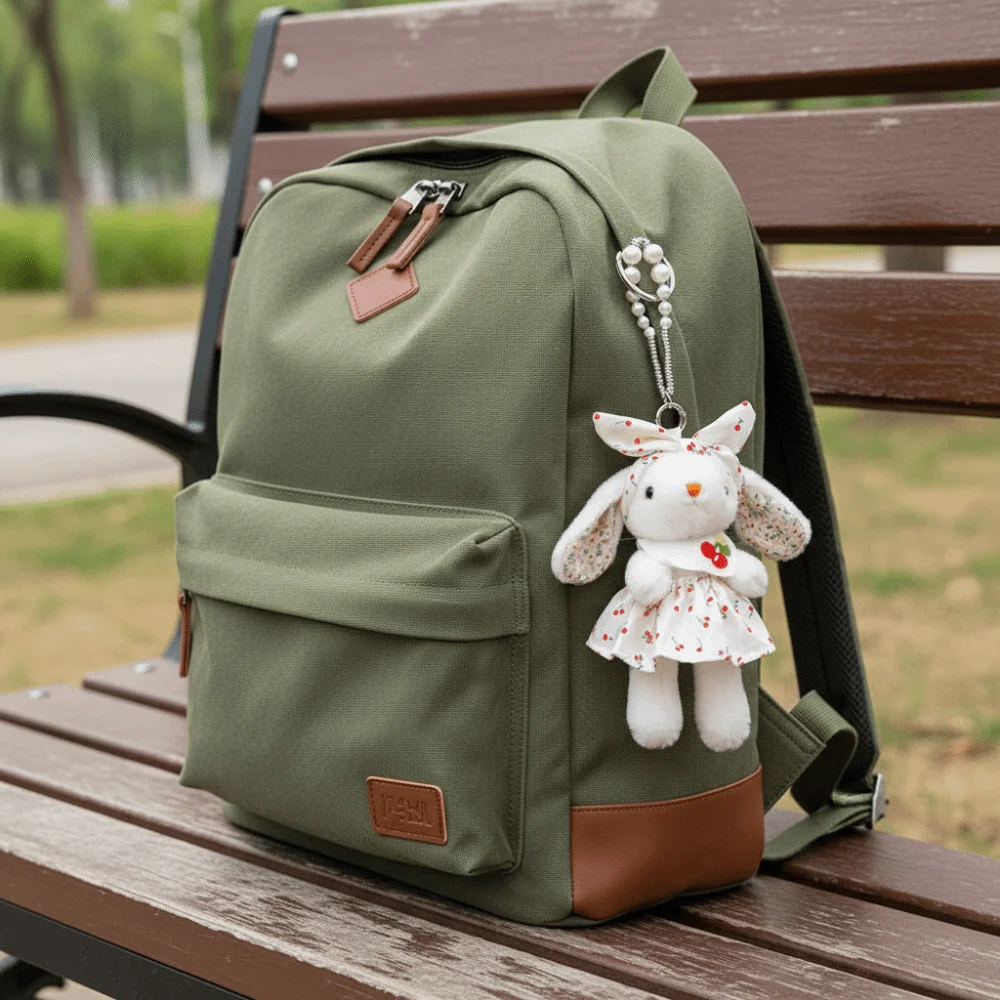 Rabbit Doll Plush Rabbit Keychain Bowknot Plush Stuffed Drooping Ear Rabbit Pendant Cute Soft Bag Hanging Pendant