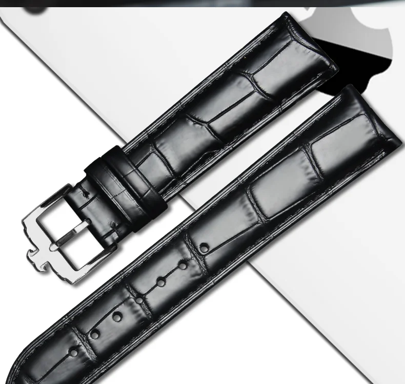 Cinturino Per Orologio Jaeger Cinturino Lekoultre Cinturino Da Uomo In Pelle Con Motivo A Coccodrillo Flip Dating Master Clown Smart Watch Strap 20Mm 