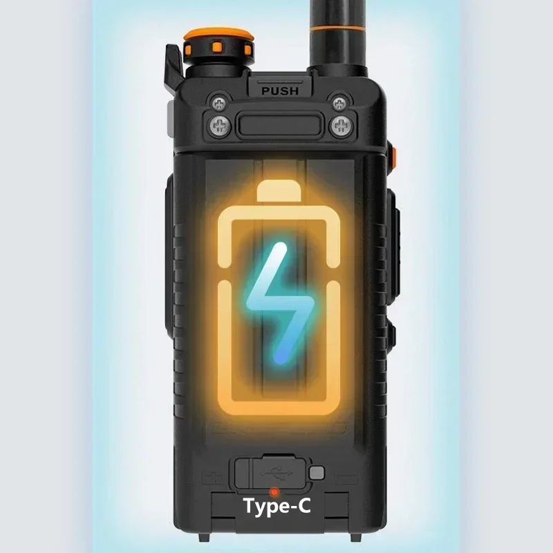 Baofeng K5 Pro Max Walkie Talkie 12W UHF VHF High Capacity Six-Band AM 108-136MHz NOAA Long Range Noise Reduction BF-UVK5M Radio 6