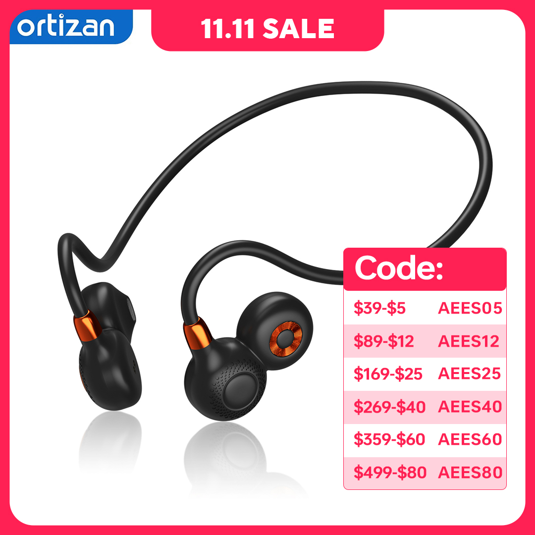 Ortizan i10 Wireless Headphones Open Ear Bluetooth 5.3 Earphones Sport Water Resistant Wireless Earbuds with Mic 10 Hrs Playtime