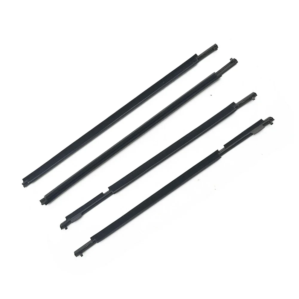 Car Window Weatherstrips 4Pcs For Toyota Land Cruiser Prado 2010-Front Rear Doors Moulding Trim Outer Glass Sealing Belts
