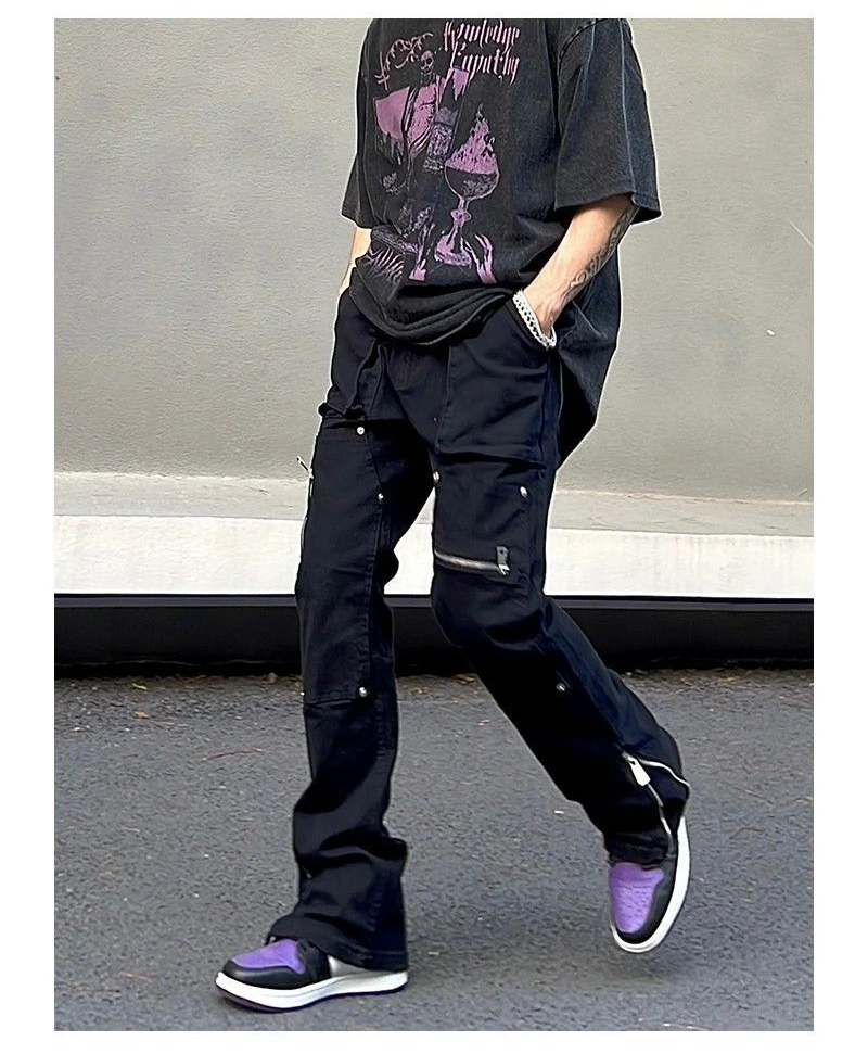 スーツ 2000's archive Black buggy slacks y2k S924f7e4e88634c04b551544e53b6c