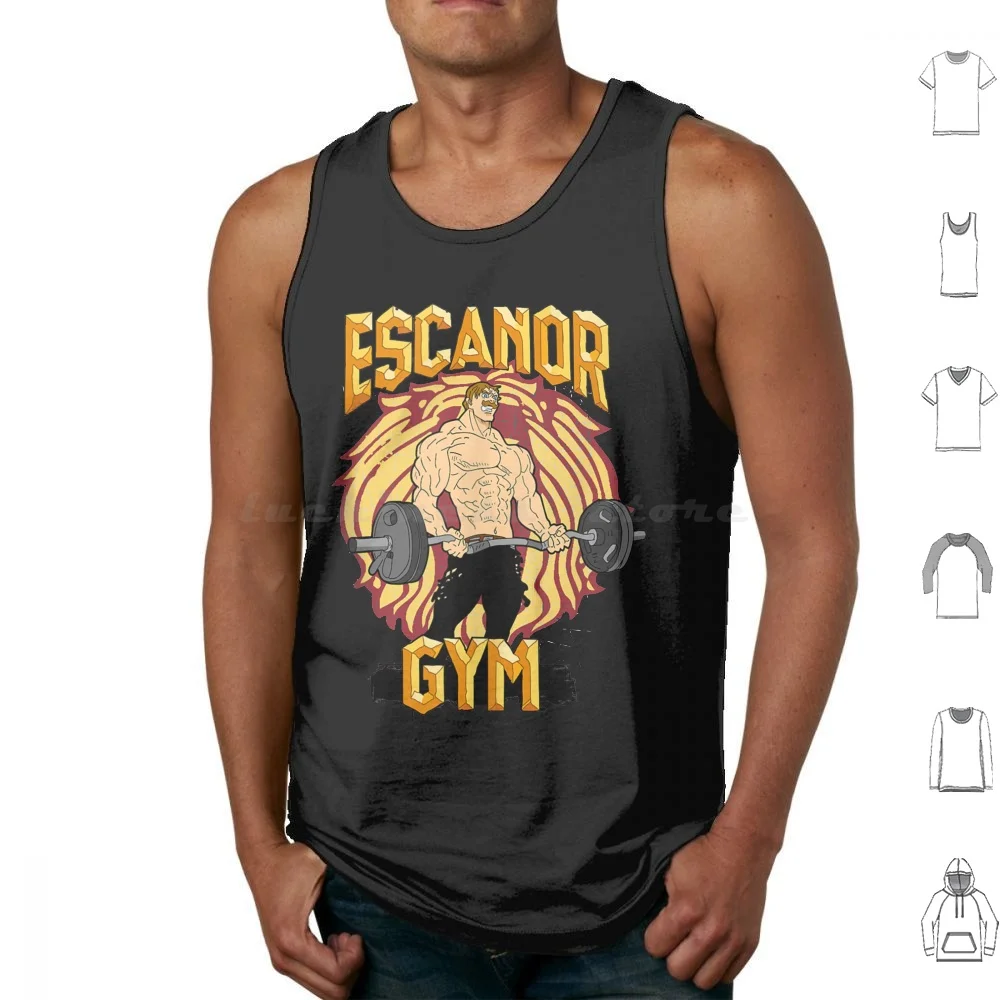 Bodybuilding Escanor Gym Pride Canotte Gilet Senza Maniche Manga Anime Escanor Gym Pride Seven Deadly Sins Lion Geek