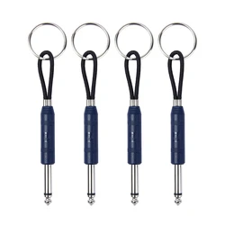 4Pcs Guitar Plug Keychain For Marshall Amp Key Holder, For Marshall Jack Key Holder, Navy Blue