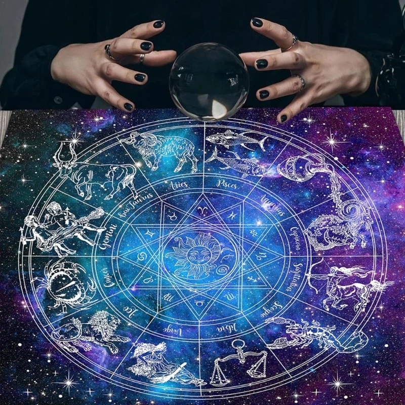 사각형 모양 진자 운세 제단 식탁보 보드 게임 타로 패드 룬 테이블 천으로 점성술 오라클 보드 게임 매트