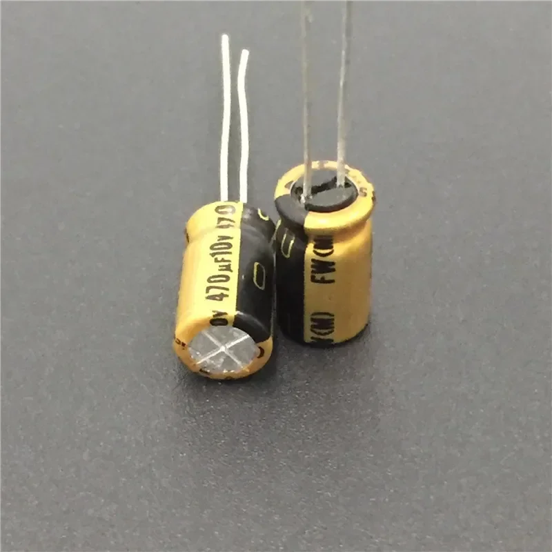 10Pcs/100Pcs 470uF 10V NICHICON FW Series 6.3x11mm 10V470uF Audio Aluminum Electrolytic Capacitor