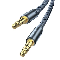 Premium Essager 3.5mm Audio Cable - Male to Male Aux Connector - 0.5m (Dark Gray)