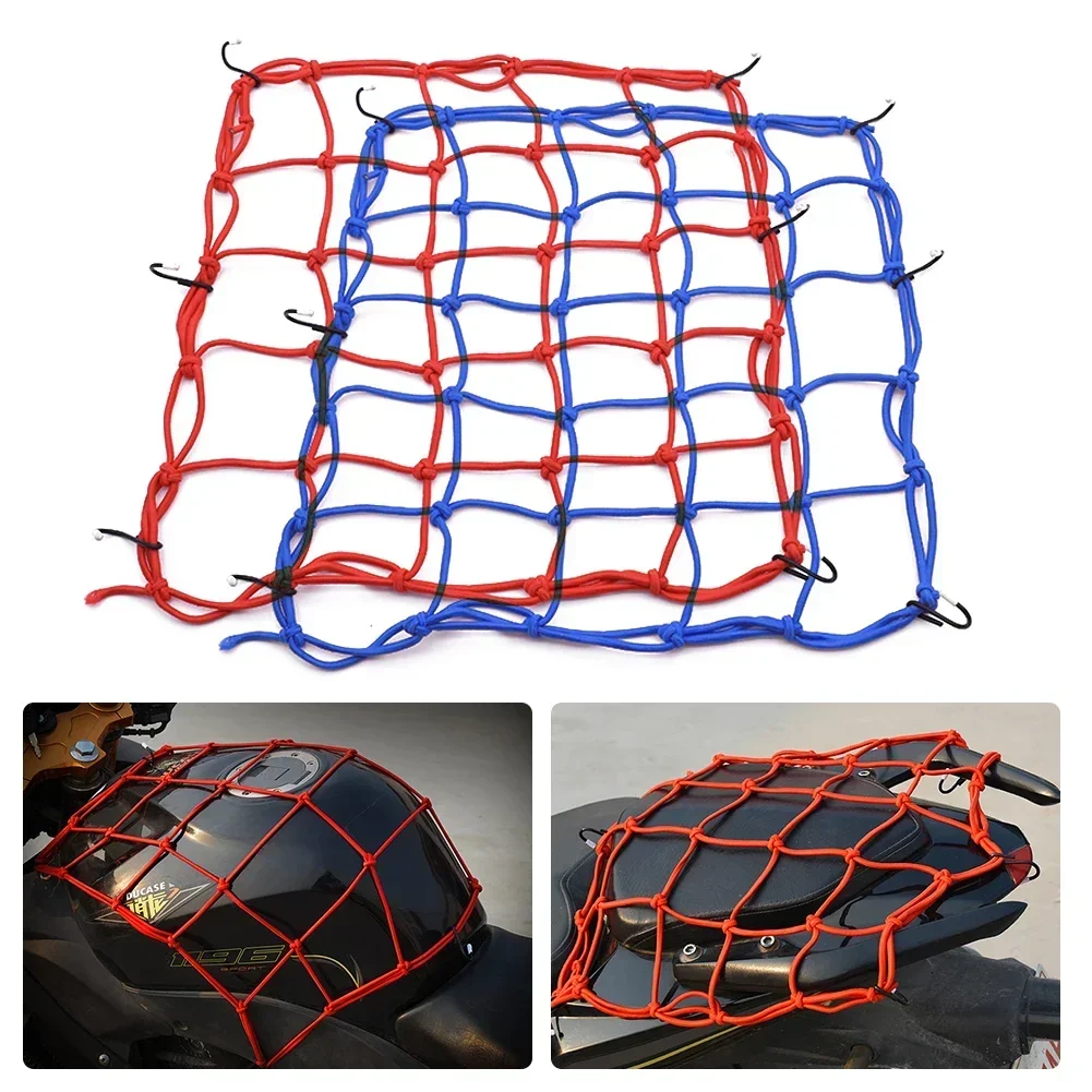 Motorcycle Luggage Net Motorcycle Net Accessories Universal Motorbike Mesh Bungee Mesh Helmet Holder Black Luggage