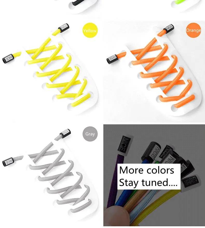 2025 New No Tie Shoe Laces Elastic Laces Sneakers Round Shoelaces Without Ties Kids Adult Quick Shoe Lace Rubber Bands for Shoes