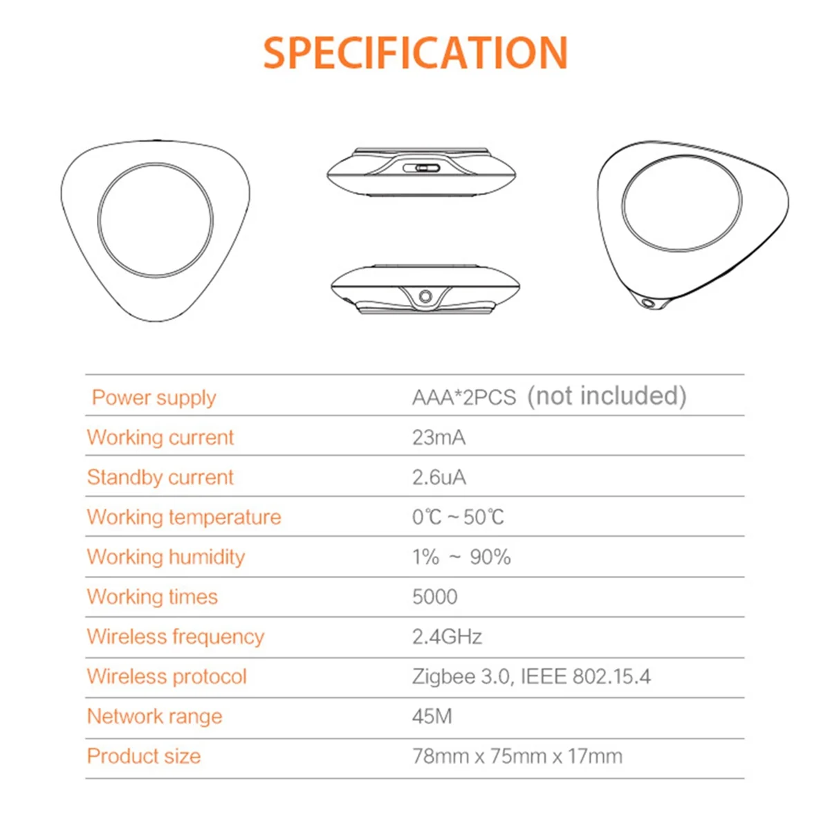 A10I Zigbee 수위 센서 스마트 누수 경보 감지기 홍수 경고 오버플로 보안 보호 Tuya