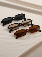 Ensemble de lunettes à monture carrée à la mode pour hommes et femmes, fête de vacances, décoration extérieure, idéal pour les cadeaux de la fête de Léon, 3 pièces 1