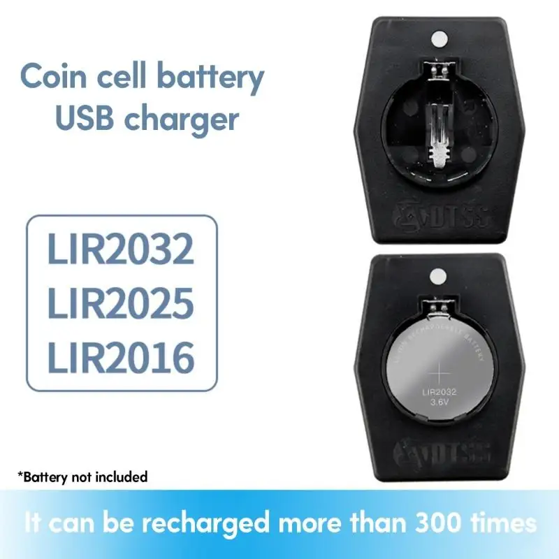 LIR2032,LIR1632,LIR2025,LIR2016,LIR2032H 배터리 전원 충전기용 충전식 LiIon 코인 버튼 셀 충전기