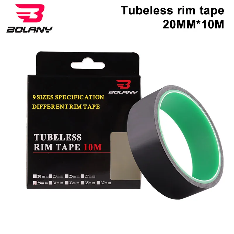 Premium Tubeless Rim Tape for Bicycles - Various Widths Available, Durable 10m Roll for Superior Tire Sealing