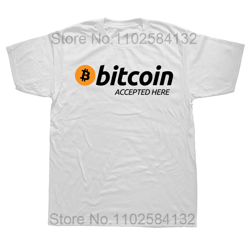 Accepted Here BTC Logo TShirt for Male Bitcoin Cryptocurrency Meme Clothing  Fashion Cotton T Shirt Short Sleeve Mens Clothes - AliExpress