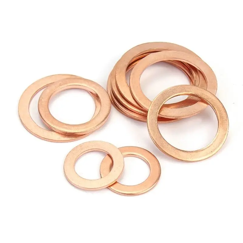 Ringen, vlakke ringen, Koperen platte ring M15 afdichting pakking Ringen, vlakke ringen, Koperen platte ring M15 afdichting pakking