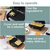 Breakfast Maker Sandwich Maker 2-Slice With Nonstick Plates 750W Kitchen Oven Home US Plug 2