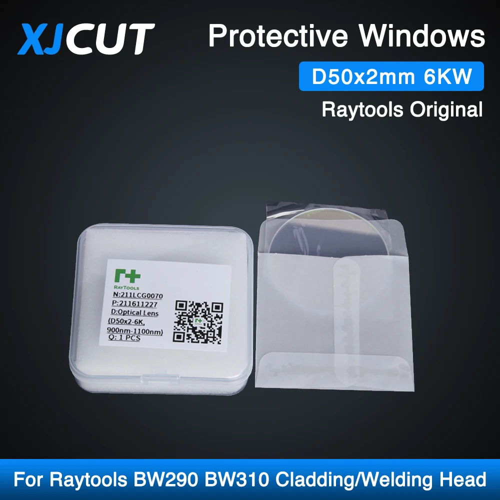 

Original Raytools Protective Windows 50x2mm 211LCG0070 P0251-1419-00001 For Raytools BW290 BW310 Precitec Cladding Welding Head