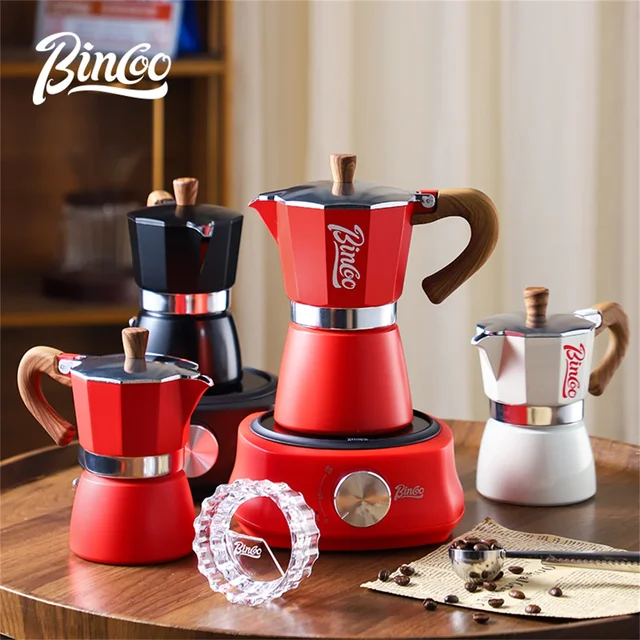 Bincoo Coffee Moka Pot Espresso Maker Electric Stove For Italian Home Barista Accessories Coffee Professional Coffee Maker Tools 1
