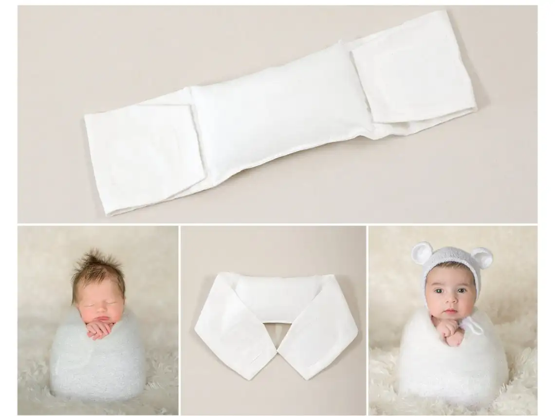 Baby Posing Beans Bag Crescent Shaped Pillows Newborn Photography Prop Pillow Potato Sack Chest Wrap Positioner Basket Cushion 6