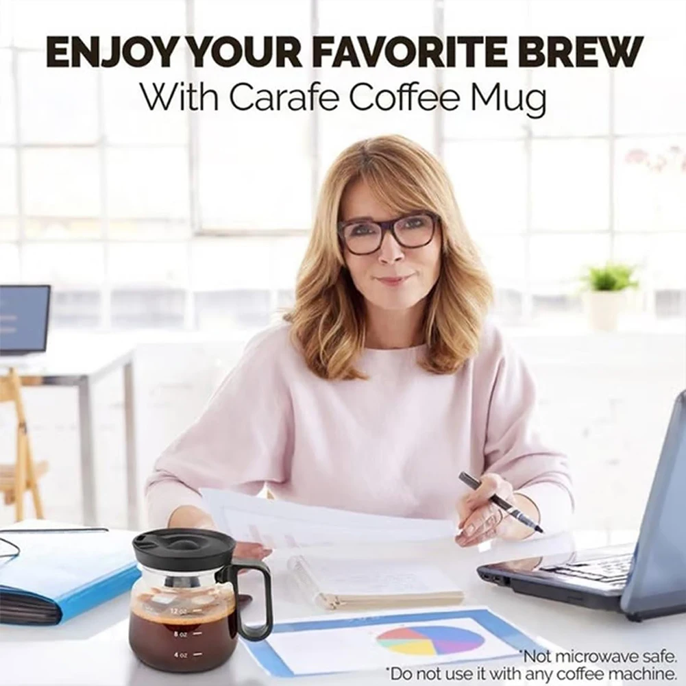 Unique Glass Coffee Pot-Shaped Mug – Large Capacity Coffee Lover's Gift