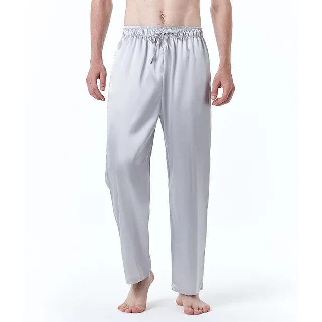 Satin Silk Sweatpants Mens Men Satin Casual Pants Silk Satin