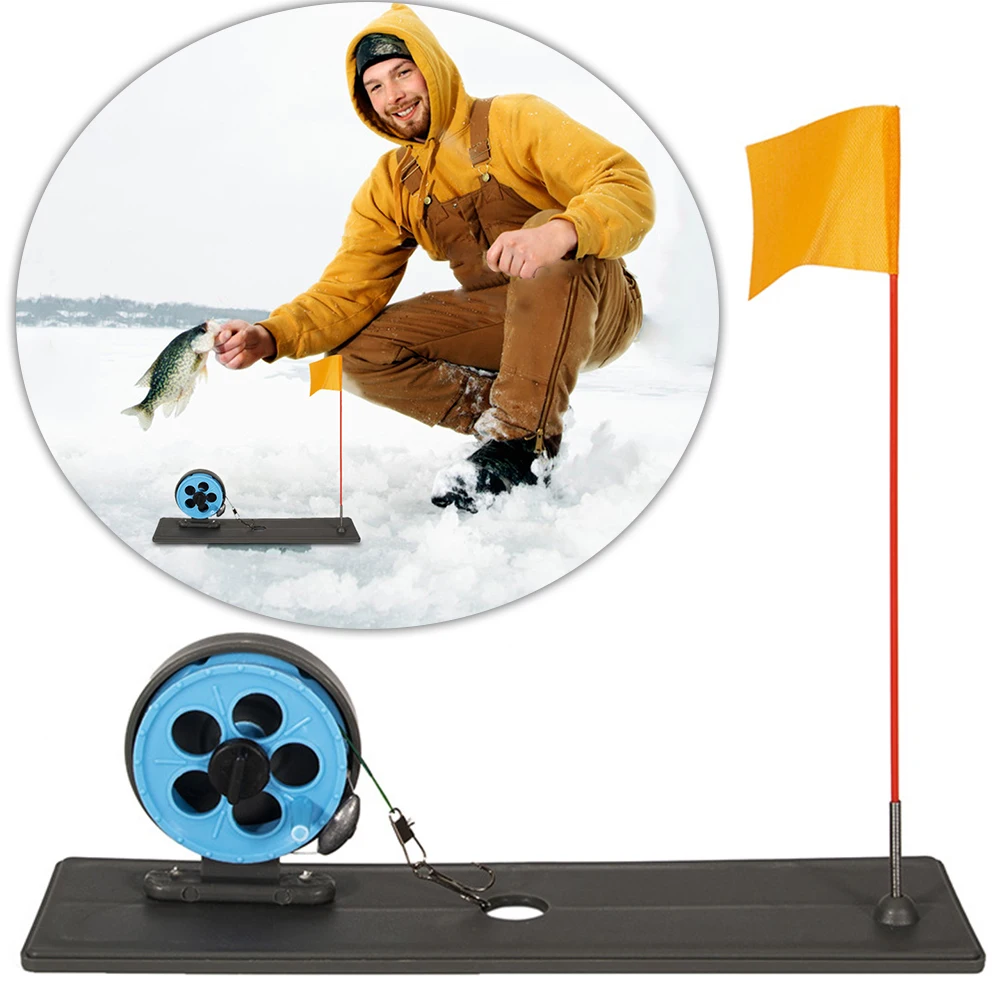 Heavy-Duty Ice Fishing Tip Up with Flag Winter Ice Fishing Rod Tip