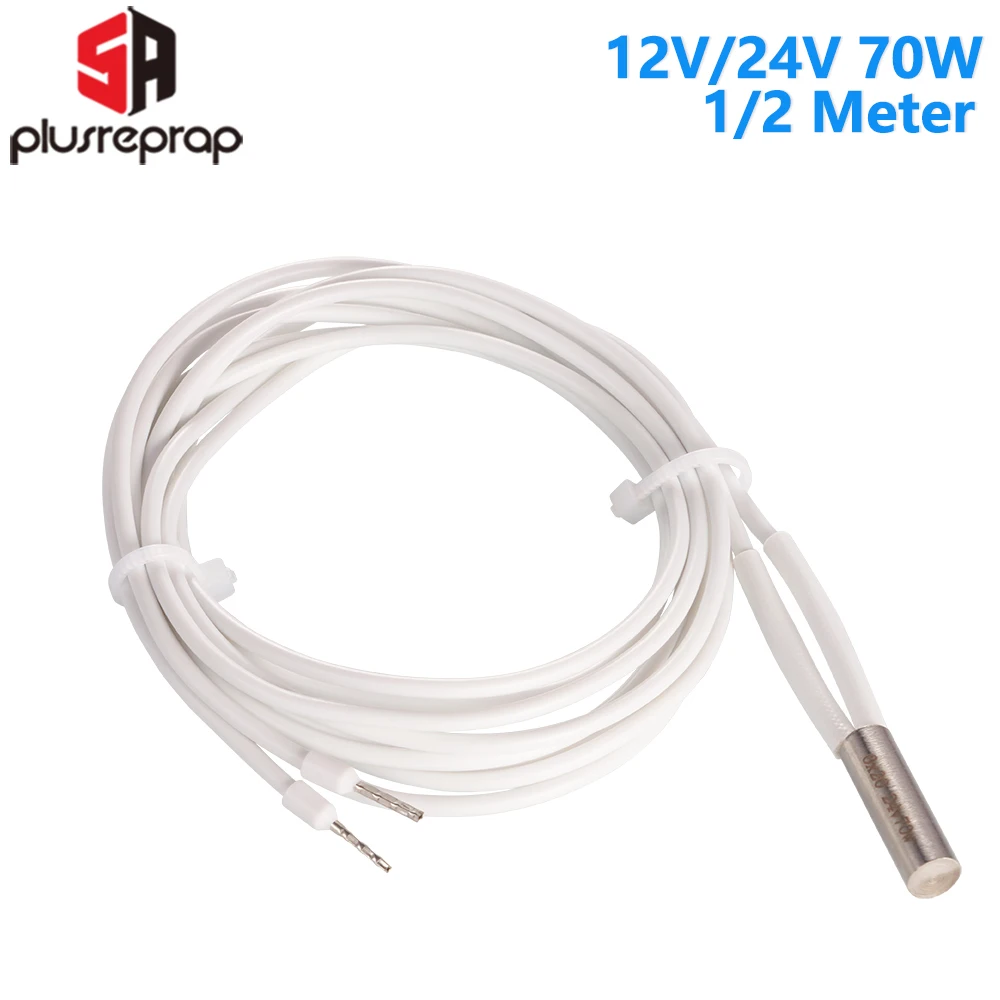 

6x20mm 12V 24V 70W Heater Cartridge Maximum High Temperature 500C Degree Compatible with Ender 5 Plus, Ender 5 Pro